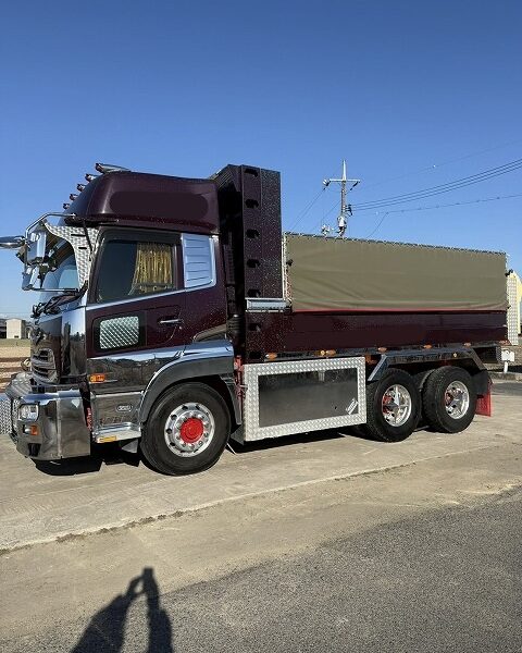 8トンダンプ PA-FE70BB 三菱ふそう製 43万ｋｍ 2016年製 幌付き平ボディ 中古建設機械 写真34（株式会社広建機）