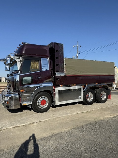 8トンダンプ PA-FE70BB 三菱ふそう製 43万ｋｍ 2016年製 幌付き平ボディ 中古建設機械 写真14（株式会社広建機）