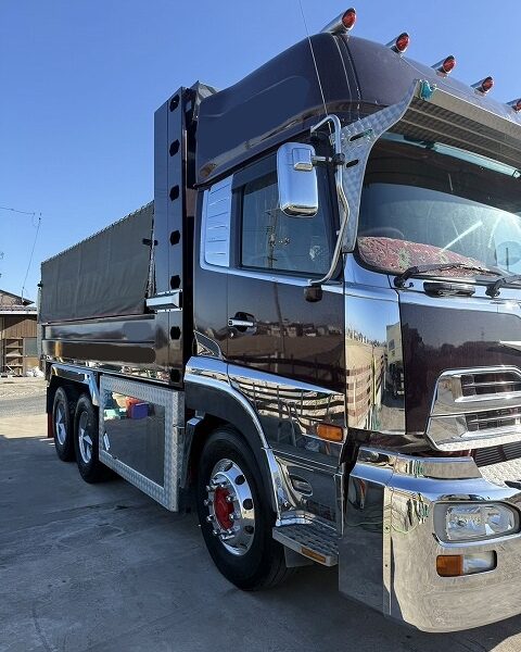 8トンダンプ PA-FE70BB 三菱ふそう製 43万ｋｍ 2016年製 幌付き平ボディ 中古建設機械 写真35（株式会社広建機）