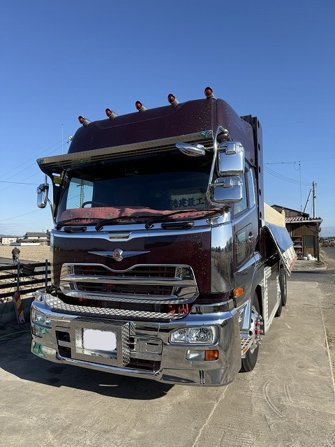 8トンダンプ PA-FE70BB 三菱ふそう製 43万ｋｍ 2016年製 幌付き平ボディ 中古建設機械 写真1（株式会社広建機）