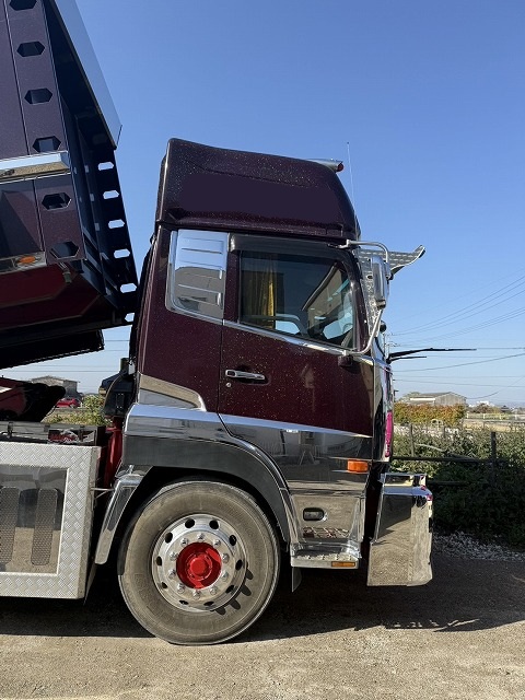 8トンダンプ PA-FE70BB 三菱ふそう製 43万ｋｍ 2016年製 幌付き平ボディ 中古建設機械 写真3（株式会社広建機）