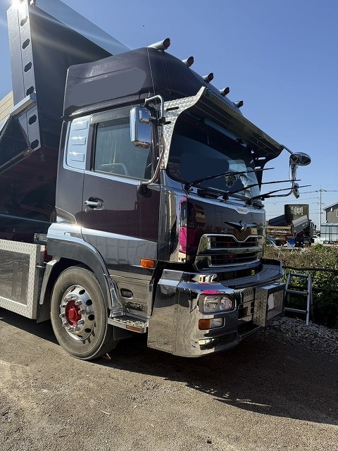 8トンダンプ PA-FE70BB 三菱ふそう製 43万ｋｍ 2016年製 幌付き平ボディ 中古建設機械 写真4（株式会社広建機）