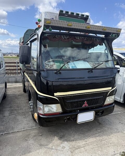 8トンダンプ PA-FE70BB 三菱ふそう製 43万ｋｍ 2016年製 幌付き平ボディ 中古建設機械 写真26（株式会社広建機）