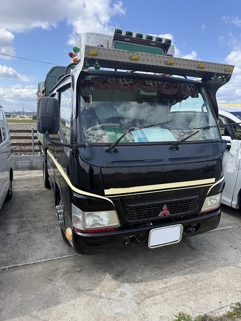 8トンダンプ PA-FE70BB 三菱ふそう製 43万ｋｍ 2016年製 幌付き平ボディ 中古建設機械 写真6（株式会社広建機）